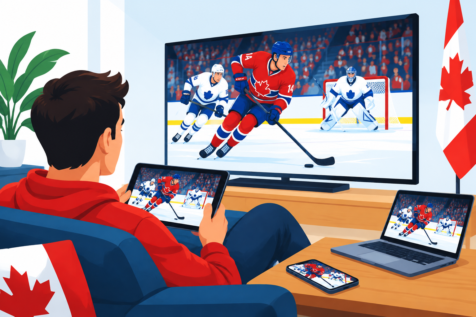 regarder le hockey LNH en direct sans câble au Canada